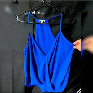 Lovely royal blue racer back blouse. Worn only once.